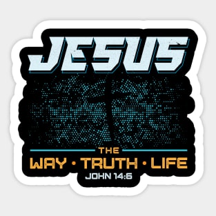 Jesus The Way Truth Life Bible Verse Christian Sticker